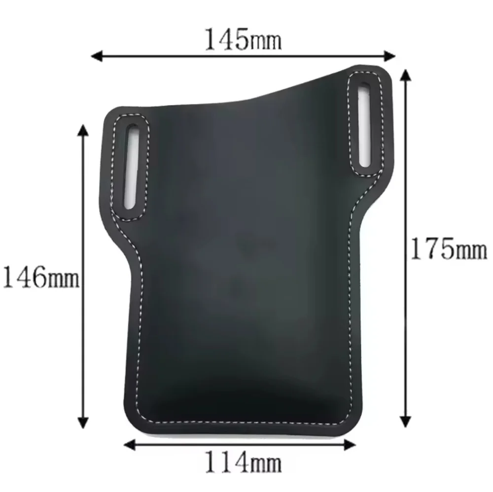 New Black PU Leather Phone Belt Case